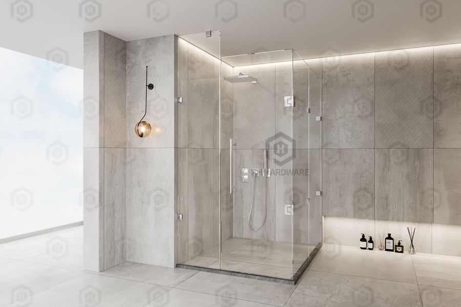 RAS4808C-90 | 90° Glass-to-Glass Shower Hinge with Soft-closing Function view 3