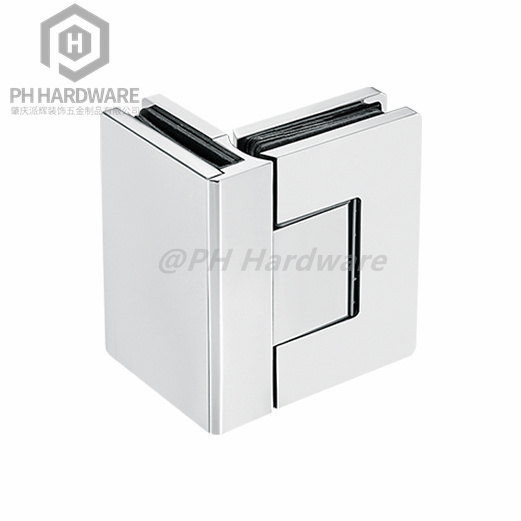 RAS4808-90 | 90° Glass-to-Glass Adjustable Shower Hinge With Decorative Cover