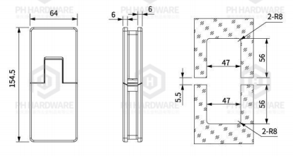 C7001-180 | 180° Glass-to-Glass Adjustable Shower Hinge with Decorative Cover view 3