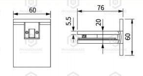 5108A-T | 90° Full Back Plate Wall Mounted Adjustable Shower Hinge with Decorative Cover view 2