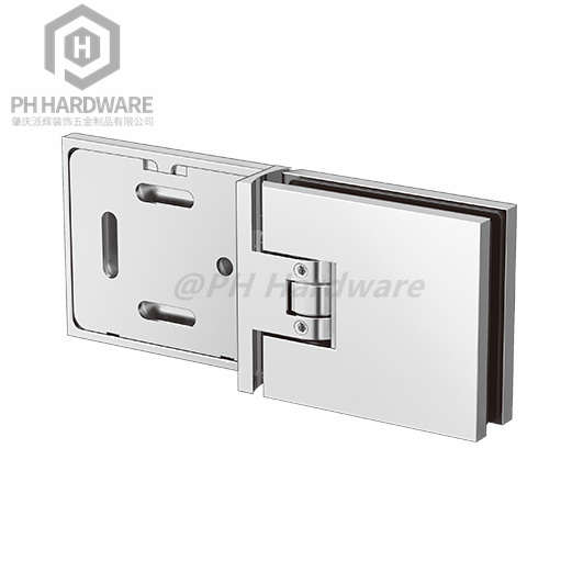 5108A-GW-180 | 180° Glass-to-Wall Adjustable Shower Hinge with Decorative Cover