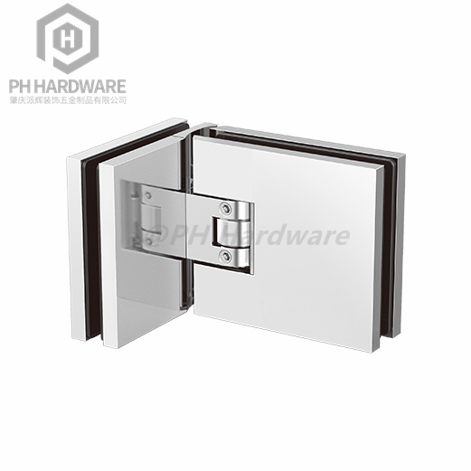 5108A-L-G | 90° Glass-to-Glass Adjustable Shower Hinge with Decorative Cover