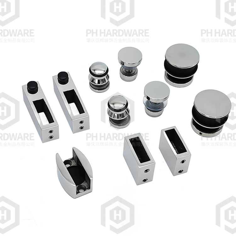 A002 | 30*10MM  Square Guide Tube Frameless Shower Glass Sliding Door System view 2