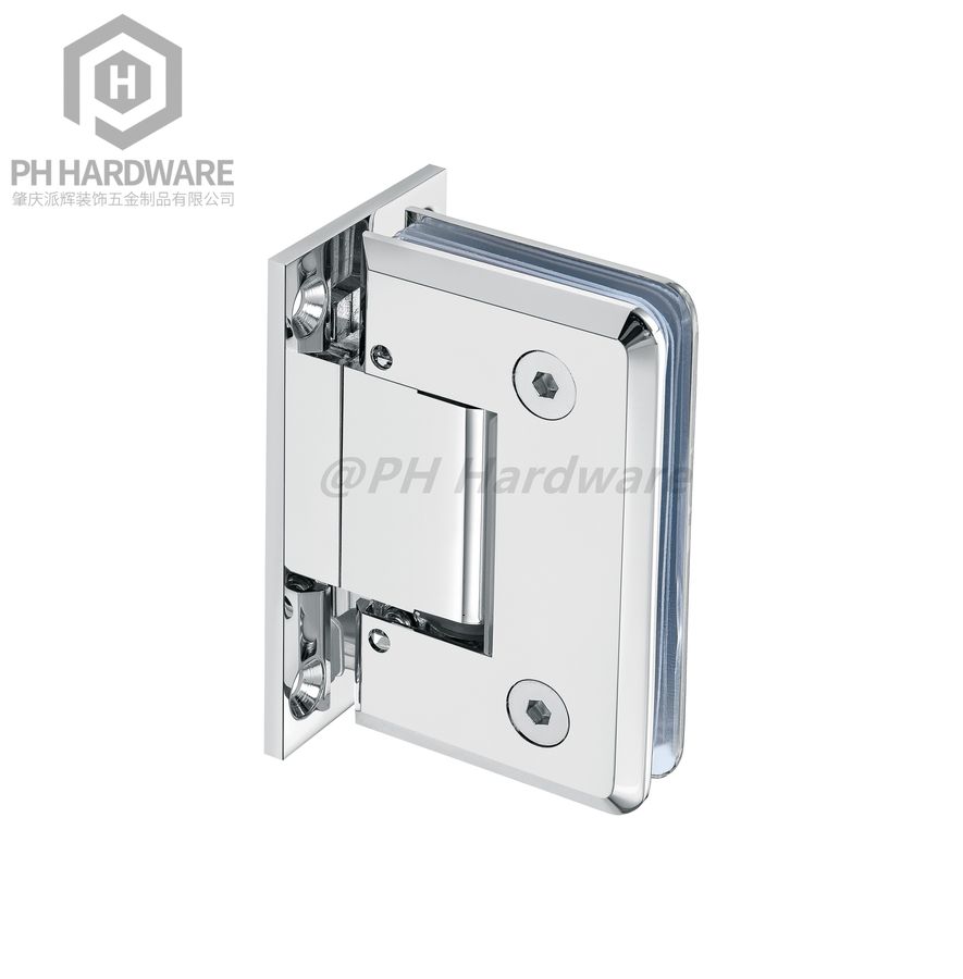 4803 | 90° Full Back Plate Wall Mounted Beveled Edge Adjustable Shower Hinge