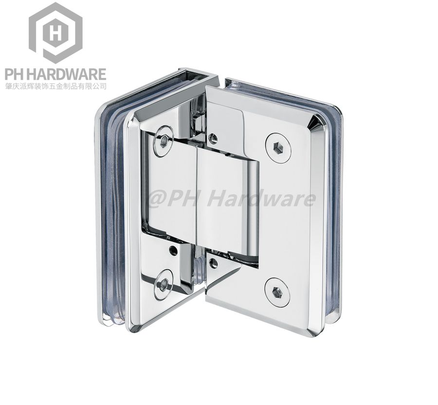4803-90S | 90° Glass-to-Glass Beveled Edge Adjustable Shower Hinge