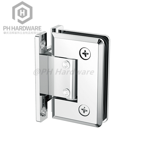 WG328-H (90mm) | Beveled Edge 90° "H" Back Plate Wall Mounted Shower Hinge