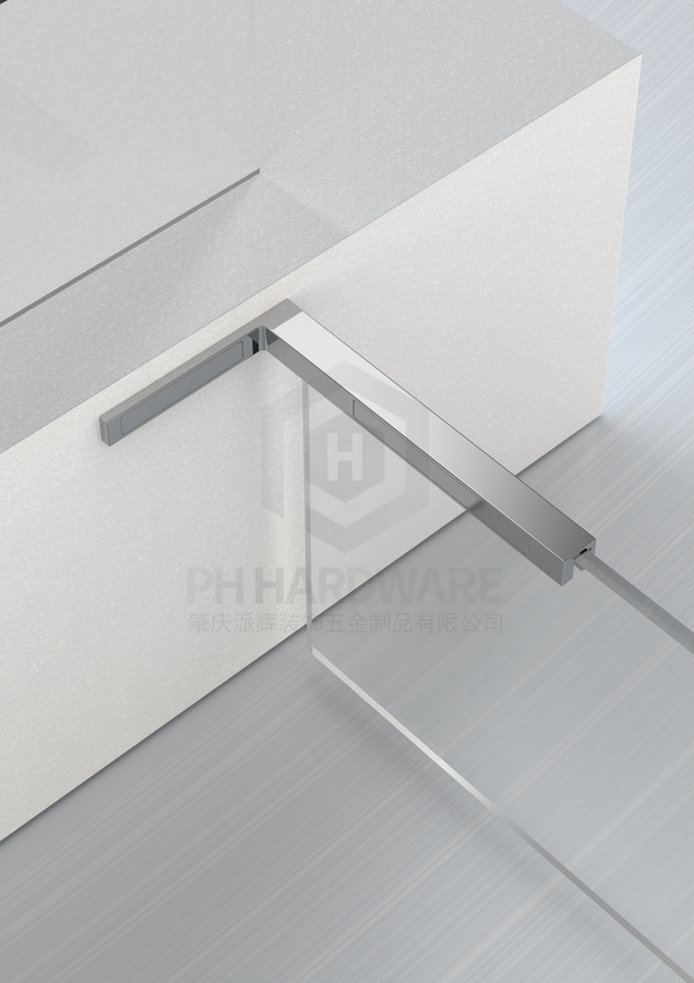 LG-140 | Left Side 90 Degree Glass-to-Wall Glass Door Bracket Clamp view 2