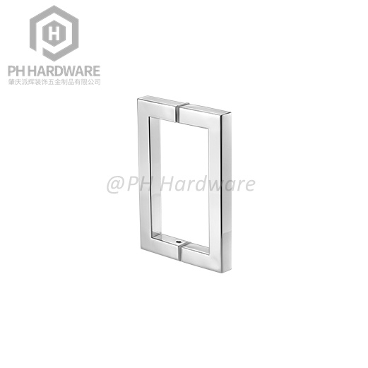 BH-131 | Shower Glass Door Square Tubing Back-to-Back Pull Handles