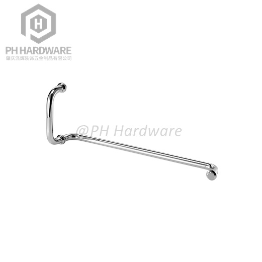 BH-125 | Shower Glass Door Round 8" Pull Handle and 18" Towel Bar Combination