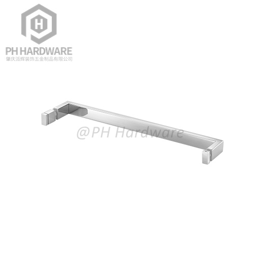 BH-614 | Shower Glass Door Square Towel Bar With Knob