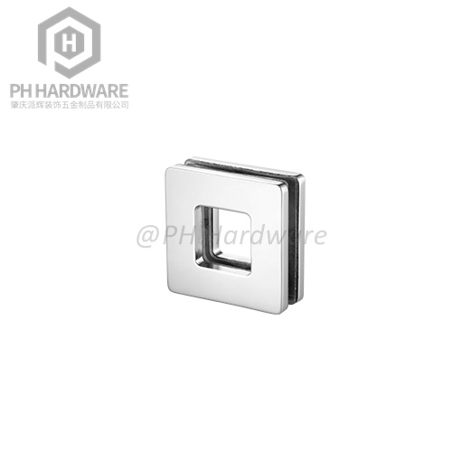 KN932 | Shower Glass Door Square Thru-Glass Finger Pull Handle