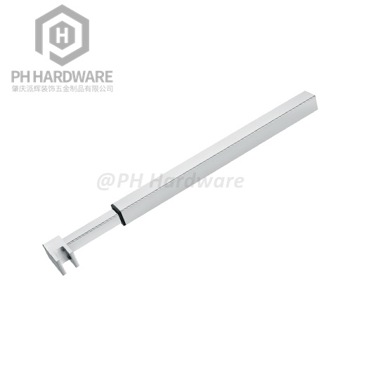 109 | Adjustable Length 90° Glass-to-Wall Square Tube Shower Glass Door Support Bar