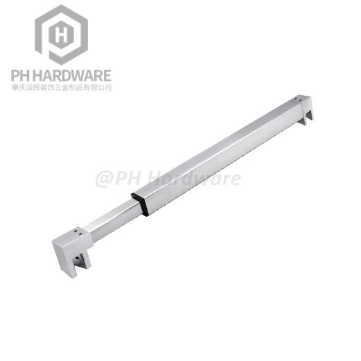 110 | Adjustable Length Glass-to-Glass Square Tube Shower Glass Door Support Bar
