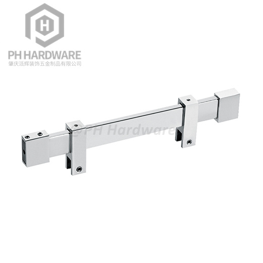 111 | Wall-to-Wall Square Tube Fixed Panel Shower Glass Door Support Bar