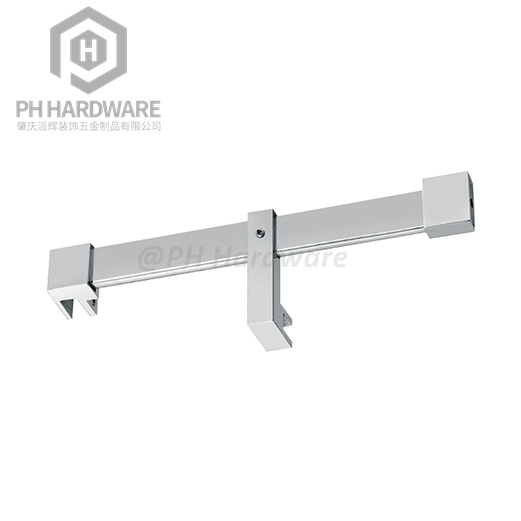 112 | 90° Glass-to-Wall Square Tube T-Shaped Fixed Panel Shower Glass Door Support Bar
