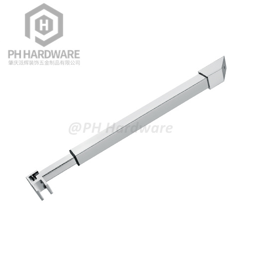 113 | Adjustable Length 45° Glass-to-Wall Square Tube Shower Glass Door Support Bar