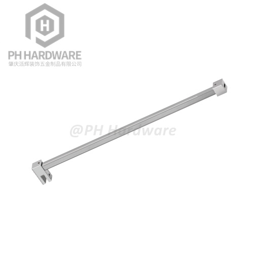 120 | 90° Glass-to-Wall Square Tube Fixed Panel Shower Glass Door Support Bar