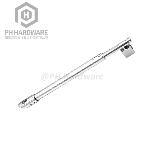 121 | Adjustable Length 45° Glass-to-Wall Round Tube With 360° Rotation Fixed Panel Shower Glass Door Support Bar