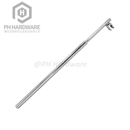 124 | Adjustable Length 90° Glass-to-Wall Round Tube With 360° Rotation Fixed Panel Shower Glass Door Support Bar