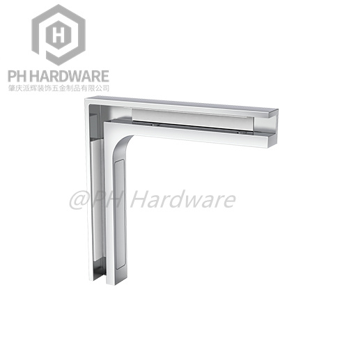 LG-130 | Left Side 90 Degree Glass-to-Glass Shower Glass Door Bracket Clamp