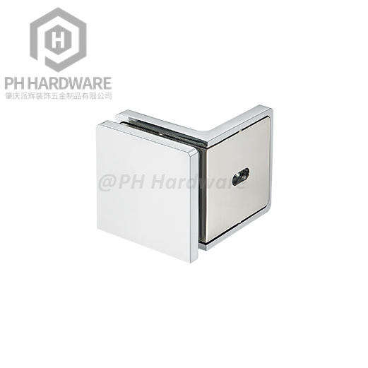 R105 | 90° Wall Mounted Shower Glass Clamp with Decorative Cover