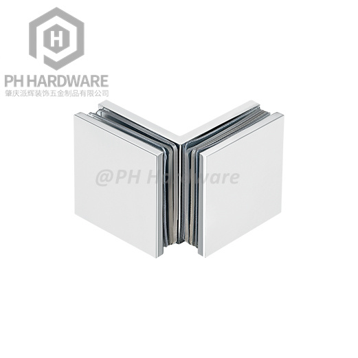R105-90 | 90° Glass-to-Glass Shower Glass Clamp with Decorative Cover