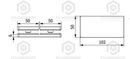 R105-180 | 180° Glass-to-Glass Shower Glass Clamp with Decorative Cover view 2