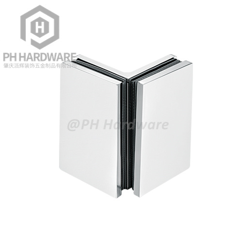 R106-90 | 90° Glass-to-Glass Shower Glass Clamp with Decorative Cover