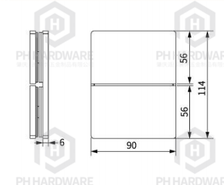 R106-180 | 180° Glass-to-Glass Shower Glass Clamp with Decorative Cover view 2