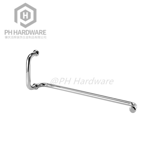 BH-125 | Shower Glass Door Round 8" Pull Handle and 18" Towel Bar Combination