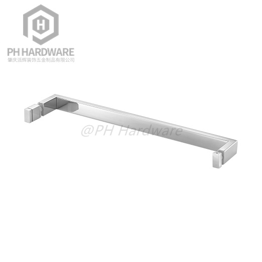 BH-614 | Shower Glass Door Square Towel Bar With Knob