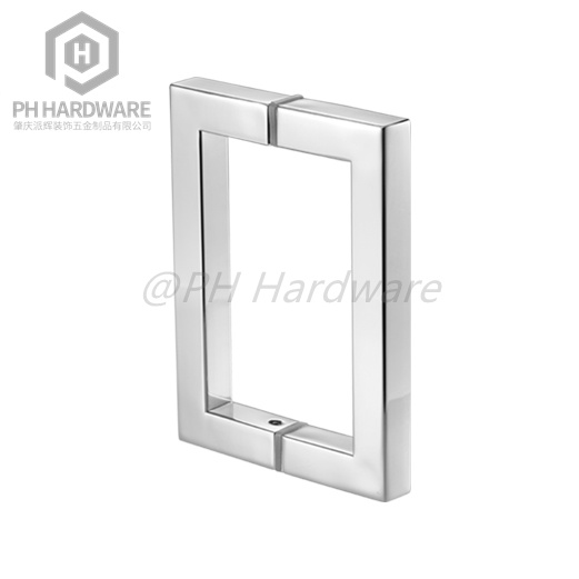 BH-131 | Shower Glass Door Square Tubing Back-to-Back Pull Handles