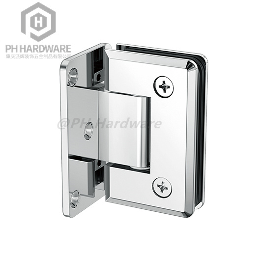 C8009-L (101mm) | Beveled Edge 90° Offset Back Plate Wall Mounted Shower Hinge