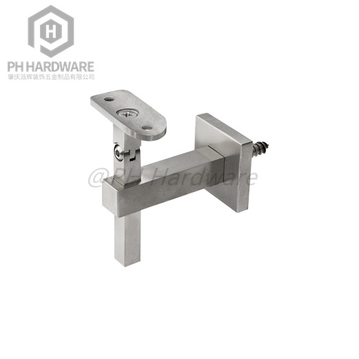 HB001 | Square Design Adjustable Saddle and Height Bracket For Glass,Post or Wall Mounted Handrails