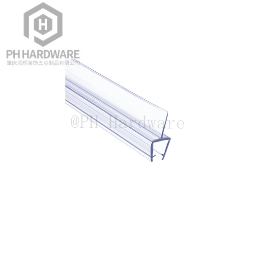 PV07 | Shower Screen One-Piece Bottom Rail With Clear Wipe Waterproof Strip Seal