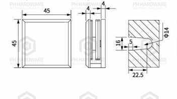 U259 | Beleved Edge Wall Mounted Fixed Panal U-Clamp view 2