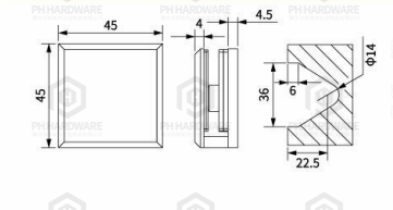 UR259 | Beleved Edge Wall Mounted Fixed Panal U-Clamp view 2